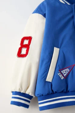 Niños ZARA 1½ - 6 Años·Abrigos|6 - 18 Meses·Abrigos / Buzos<BOMBER TEXTO BORDADO