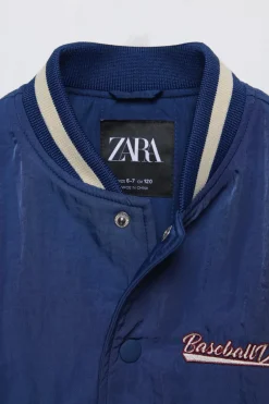 Niños ZARA 6 - 14 Años·Abrigos<BOMBER TEXTO BORDADO