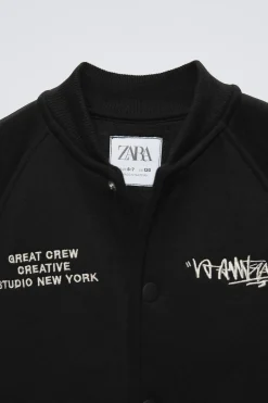 Niños ZARA 6 - 14 Años·Abrigos<BOMBER TEXTO BORDADO