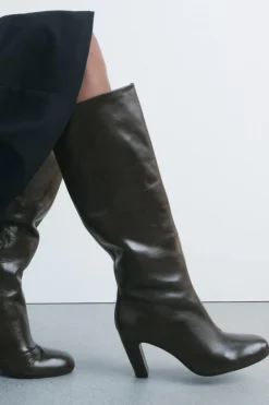 Best BOTA CAÑA ANCHA PIEL Mujer Zapatos