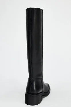 Hot BOTA PIEL ACABADO PUNTA CUADRADA Mujer Zapatos