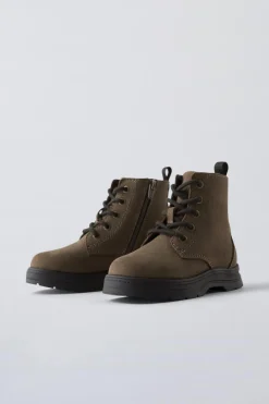 Niños ZARA 1½ - 6 Años·Zapatos|1½ - 6 Años·Zapatos<BOTA PIEL CORDONES