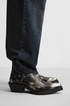 New BOTA PIEL COWBOY Hombre Zapatos