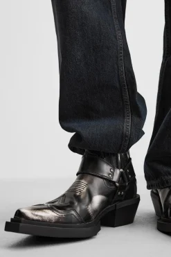 New BOTA PIEL COWBOY Hombre Zapatos