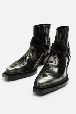 New BOTA PIEL COWBOY Hombre Zapatos