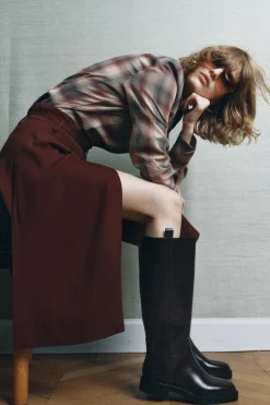 Hot BOTA PLANA Mujer Zapatos