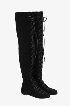 Discount BOTA PLANA ACORDONADA SERRAJE X STEFANO PILATI Mujer Zapatos