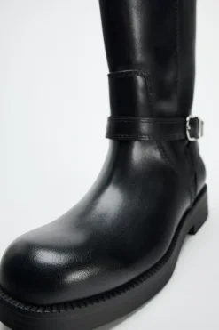 Outlet BOTA PLANA HEBILLA Mujer Zapatos