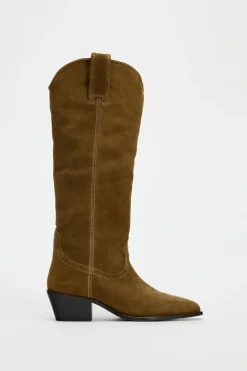 Hot BOTA SERRAJE COWBOY Mujer Zapatos