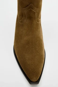 Hot BOTA SERRAJE COWBOY Mujer Zapatos