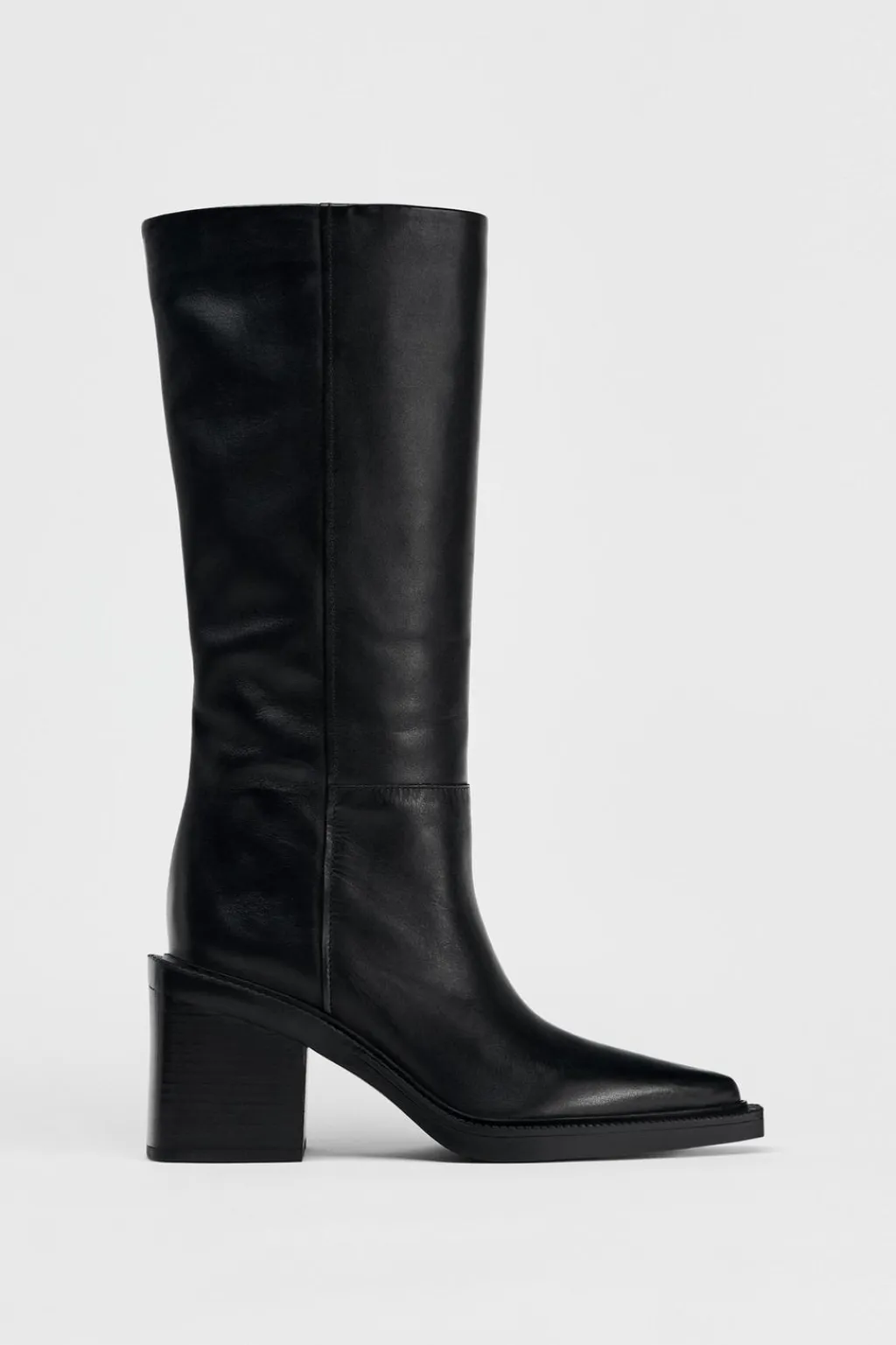 Hot BOTA TACÓN ANCHO PIEL Mujer Zapatos