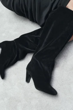 New BOTA TACÓN EFECTO TERCIOPELO Mujer Zapatos