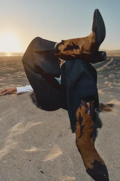 Outlet BOTA TACÓN SERRAJE COMBINADA Mujer Zapatos