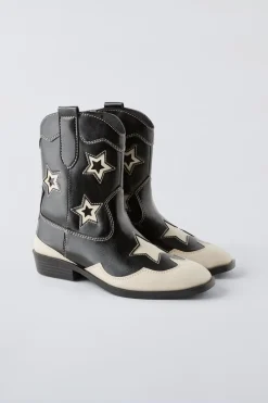 Niños ZARA 6 - 14 Años·Zapatos<BOTÍN COWBOY ESTRELLAS
