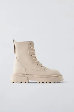 Niños ZARA 6 - 14 Años·Zapatos<BOTÍN ECRU