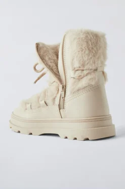 Niños ZARA 6 - 14 Años·Zapatos<BOTÍN PELO CONTRASTE