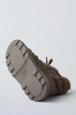 Niños ZARA 6 - 14 Años·Zapatos<BOTÍN PELO CONTRASTE