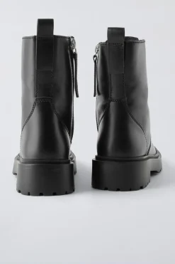 Niños ZARA 6 - 14 Años·Zapatos<BOTÍN PIEL CORDONES