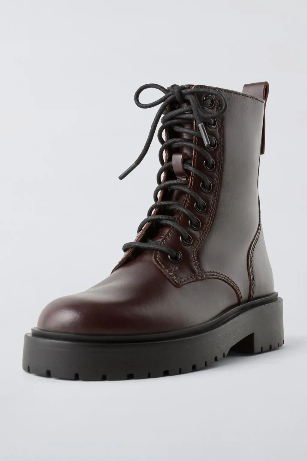 Niños ZARA 6 - 14 Años·Zapatos<BOTÍN PIEL CORDONES