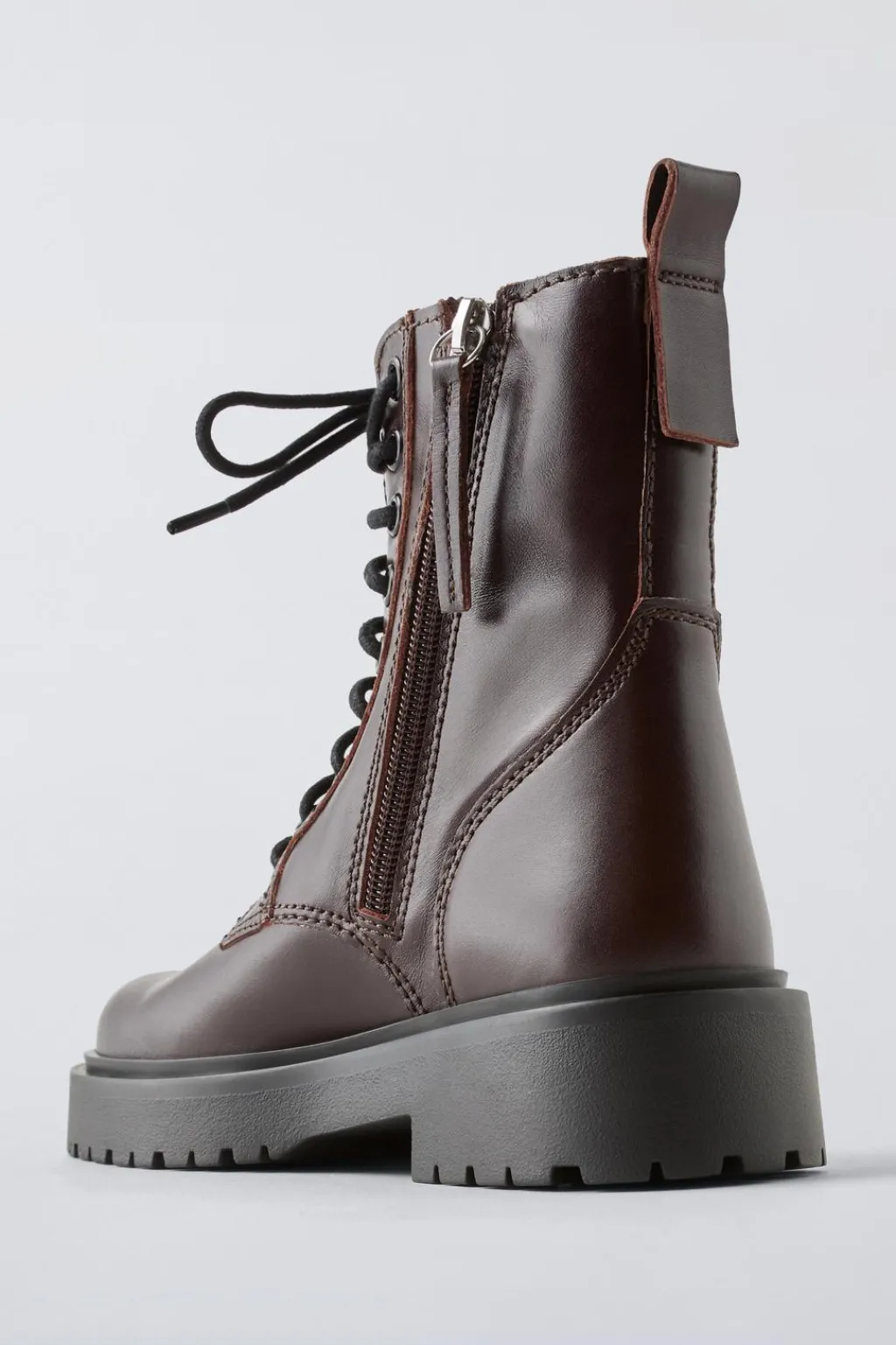 Niños ZARA 6 - 14 Años·Zapatos<BOTÍN PIEL CORDONES