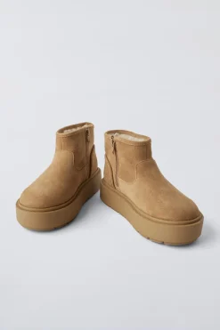 Niños ZARA 6 - 14 Años·Zapatos<BOTÍN PIEL PLATAFORMA