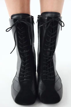 Sale BOTÍN PLANO CORDONES PIEL Mujer Zapatos