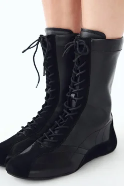 Sale BOTÍN PLANO CORDONES PIEL Mujer Zapatos