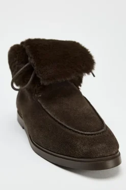 New BOTÍN PLANO EFECTO PELO Mujer Zapatos