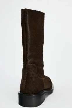 New BOTÍN PLANO PIEL CON PELO Mujer Zapatos