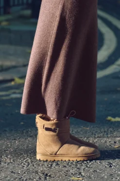 New BOTÍN PLANO SERRAJE HEBILLA Mujer Zapatos