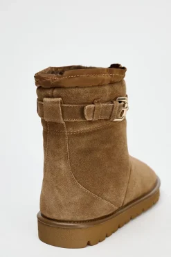 New BOTÍN PLANO SERRAJE HEBILLA Mujer Zapatos