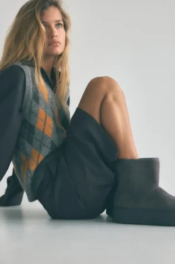 Sale BOTÍN PLATAFORMA EFECTO PELO Mujer Zapatos