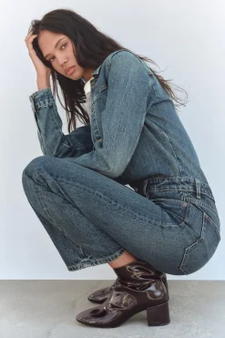 Online BOTÍN PUNTA REDONDA EFECTO ACHAROLADO Mujer Zapatos