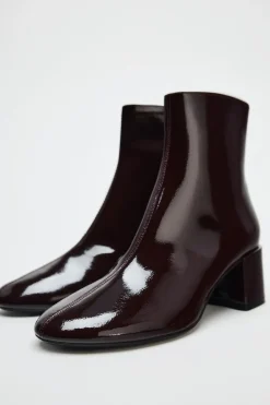 Online BOTÍN PUNTA REDONDA EFECTO ACHAROLADO Mujer Zapatos