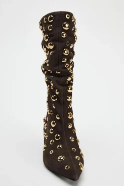 Fashion BOTÍN TACHAS SERRAJE Mujer Zapatos