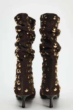 Fashion BOTÍN TACHAS SERRAJE Mujer Zapatos