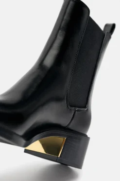 Sale BOTÍN TACÓN ANCHO METAL Mujer Zapatos