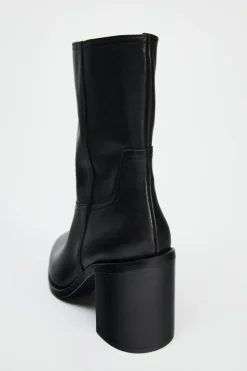 New BOTÍN TACÓN ANCHO PIEL Mujer Zapatos