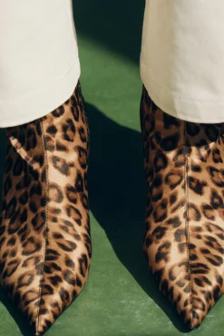 Hot BOTÍN TACÓN FINO ESTAMPADO ANIMAL Mujer Zapatos