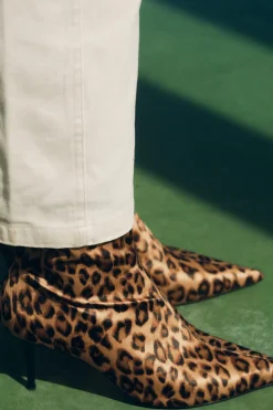 Hot BOTÍN TACÓN FINO ESTAMPADO ANIMAL Mujer Zapatos