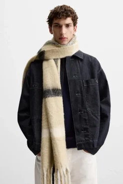 Discount BUFANDA FLECOS TEXTURA CEPILLADO Hombre Accesorios