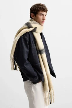 Discount BUFANDA FLECOS TEXTURA CEPILLADO Hombre Accesorios