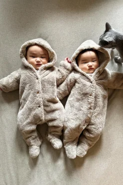 Niños ZARA 0 - 6 Meses·Sacos / Buzos|0 - 6 Meses·Básicos<BUZO EFECTO PELO CAPUCHA