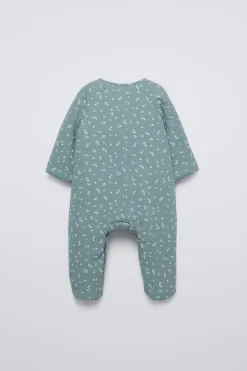 Niños ZARA 0 - 6 Meses·Sacos / Buzos|6 - 18 Meses·Abrigos / Buzos<BUZO TEXTURA FLORES