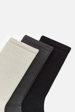 Outlet CALCETINES RIB PACK 3 Hombre Accesorios