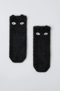 Niños ZARA 1½ - 6 Años·Ropa Interior / Calcetines|6 - 14 Años·Ropa Interior / Calcetines<CALCETÍN EFECTO PELO GATO