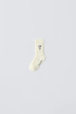 Niños ZARA 1½ - 6 Años·Licencias|1½ - 6 Años·Ropa Interior / Calcetines<CALCETÍN PUNTO BORDADO SNOOPY PEANUTS™