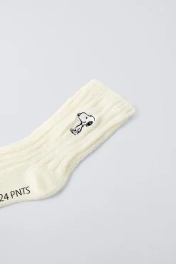 Niños ZARA 1½ - 6 Años·Licencias|1½ - 6 Años·Ropa Interior / Calcetines<CALCETÍN PUNTO BORDADO SNOOPY PEANUTS™