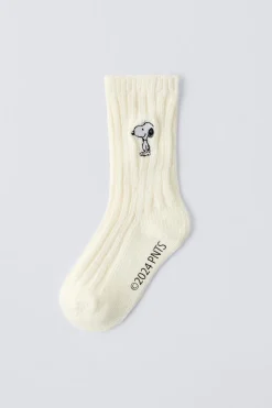 Niños ZARA 1½ - 6 Años·Licencias|1½ - 6 Años·Ropa Interior / Calcetines<CALCETÍN PUNTO BORDADO SNOOPY PEANUTS™