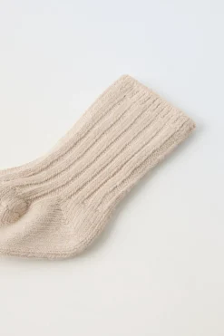 Niños ZARA 0 - 6 Meses·Punto|0 - 6 Meses·Ropa Interior / Pijamas<CALCETÍN RIB ALGODÓN SEDA